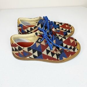Twisted X Hooey Graphic Pattern Lopers Lace Up Shoe Size 7